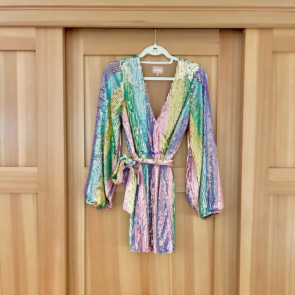 Show Me Your Mumu Rainbow Dress